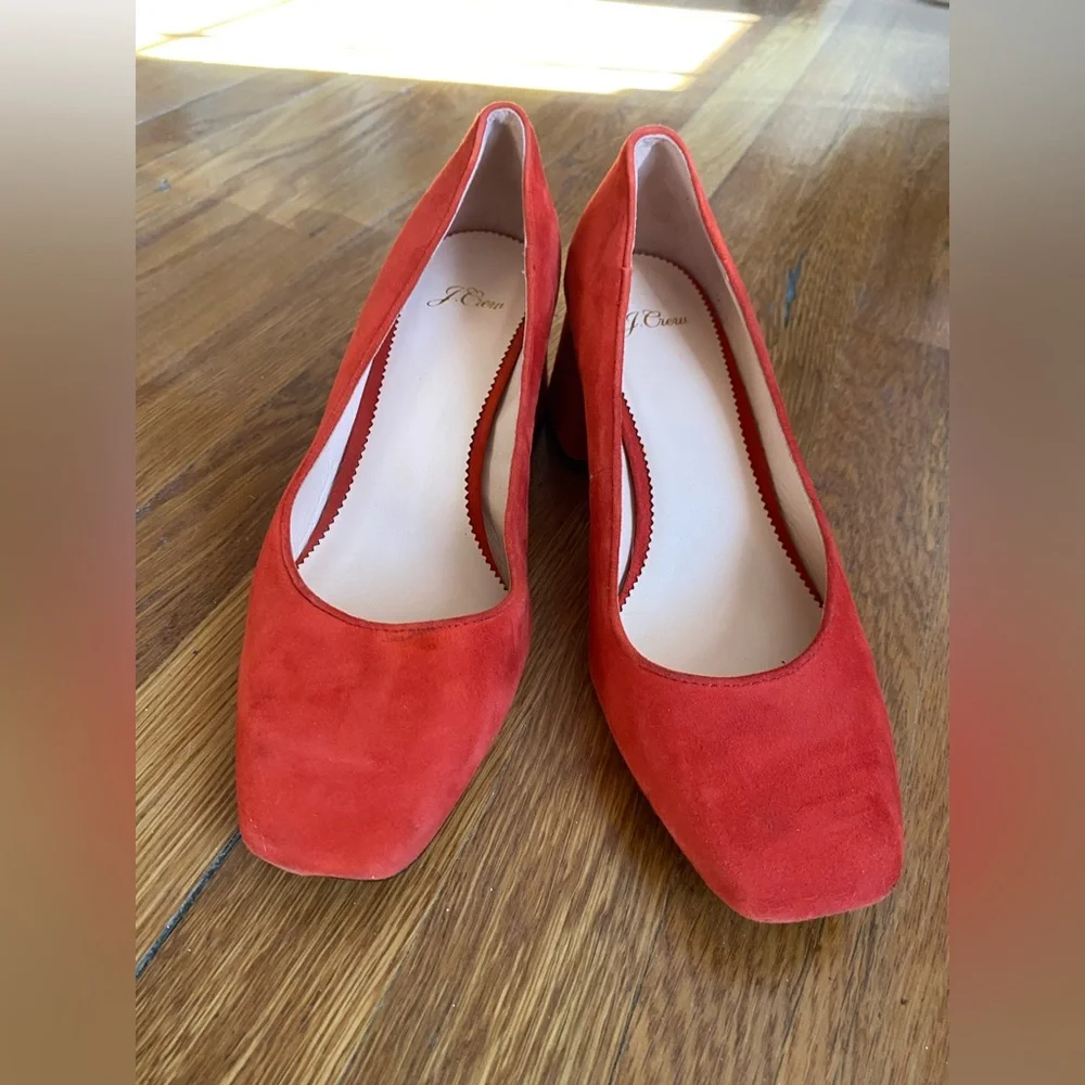 J.Crew Block-heel pumps in suede - Picture 2 of 5